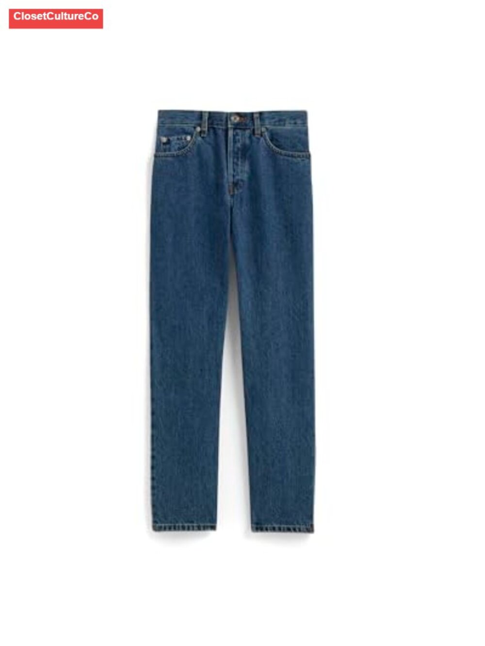 High Rise Straight Leg Rigid Japanese Denim Jeans - Picture 4 of 5